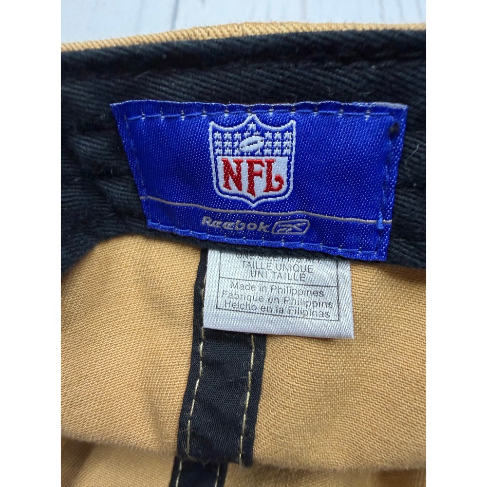 New Orleans Saints Reebok NFL Hat Mens Tan Black Louisiana Fleur De Lis OSFM - Picture 8 of 8